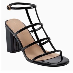 Marc Fisher Sandals Women Sz#11M Noreme Ankle Strappy Black New Black Heel
